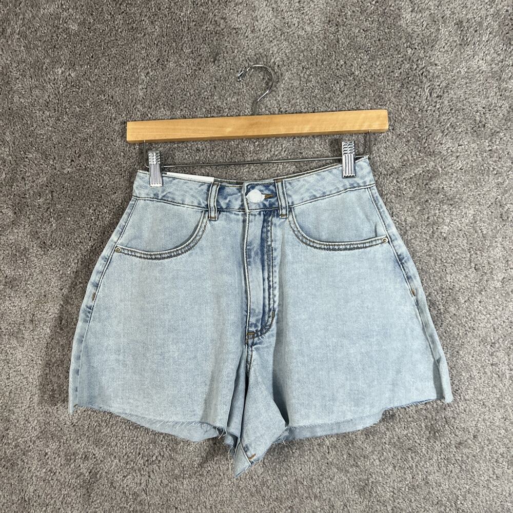WeWoreWhat Womens Flare Bell Denim Shorts Light Wash Size 23 High Rise Jean